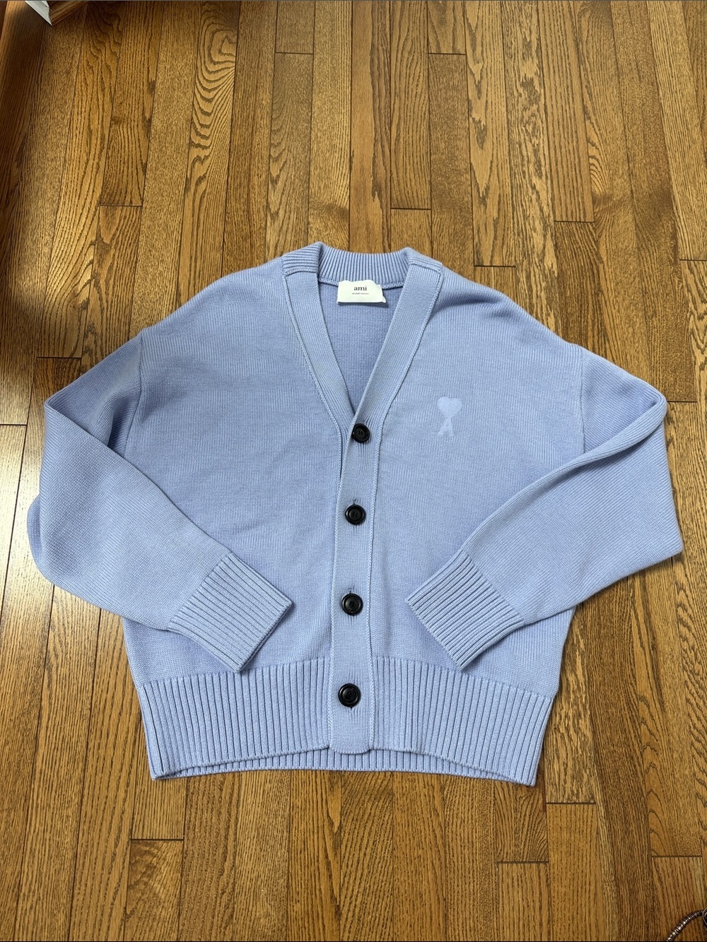 AMI Paris Ami de Cœur Cardigan – periwinkle - Picture 1 of 9